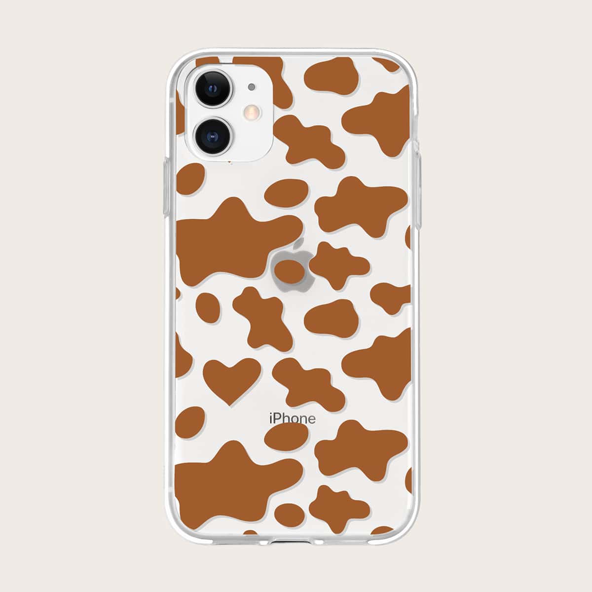 

Cow Print iPhone Case, Brown