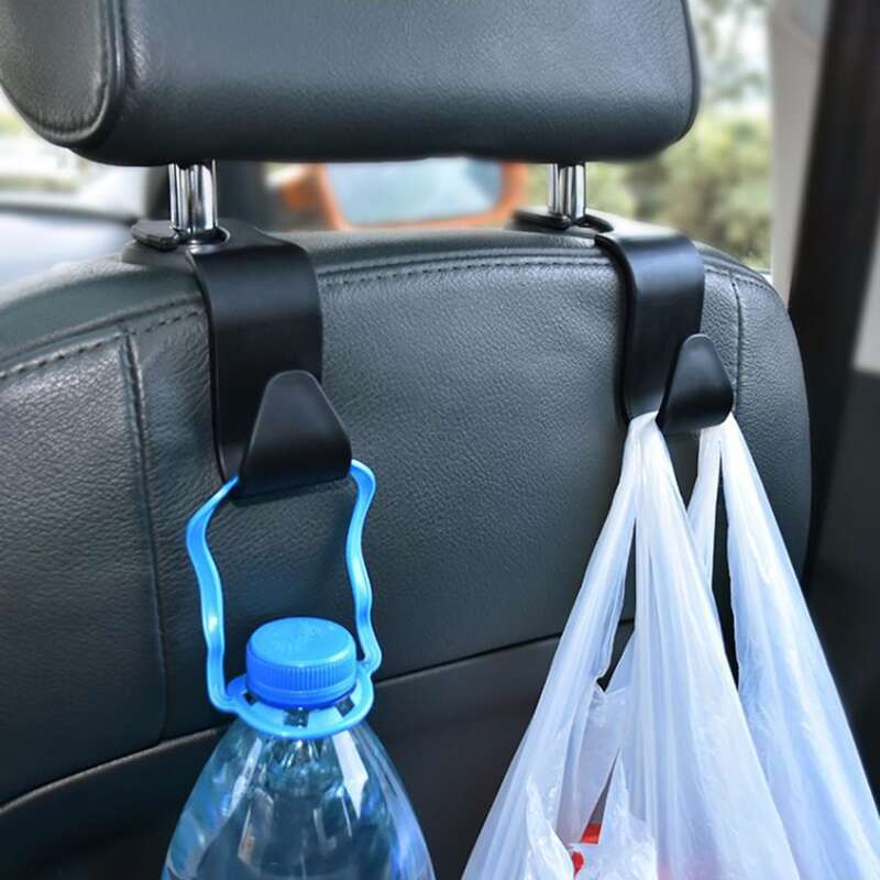 

4pcs Car Seat Back Storage Hook, Black