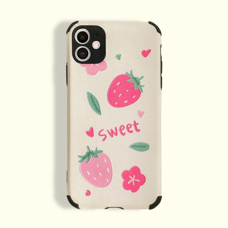 

Strawberry Pattern iPhone Case, Multicolor