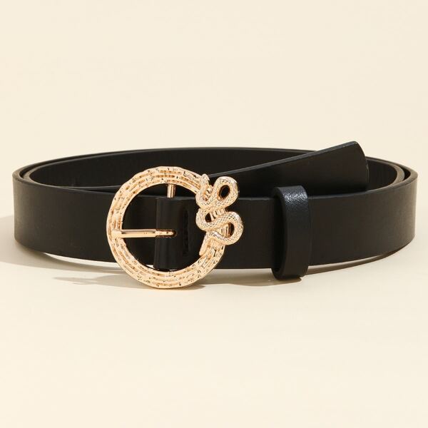 

Metal Buckle Belt, Black