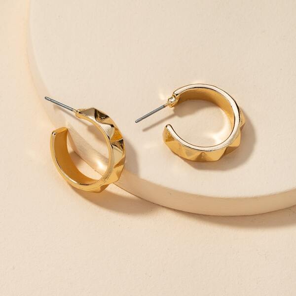 

Cuff Hoop Earrings, Gold