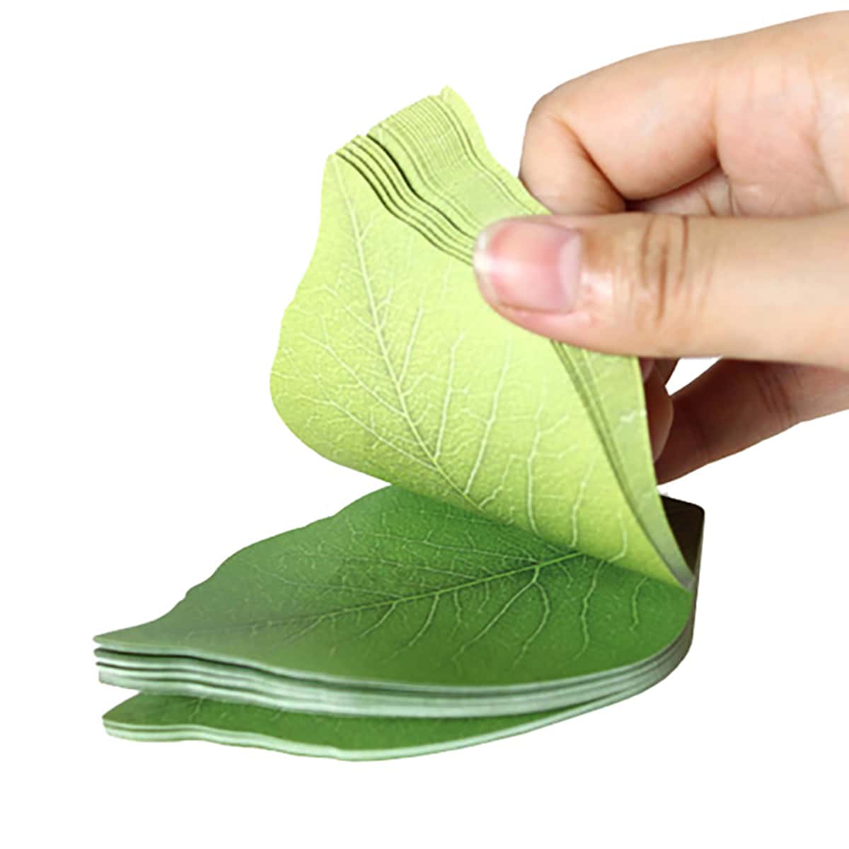 

1pc Leaf Shaped Sticky Note, Green