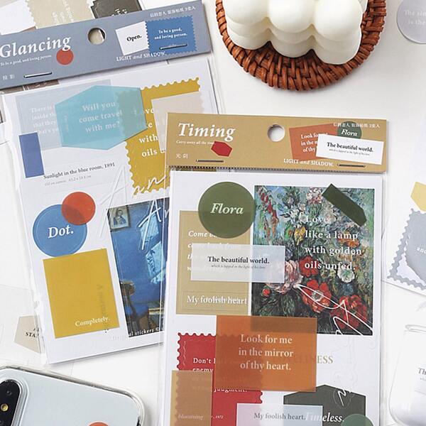 

3sheets Mixed Pattern Random Sticker, Multicolor