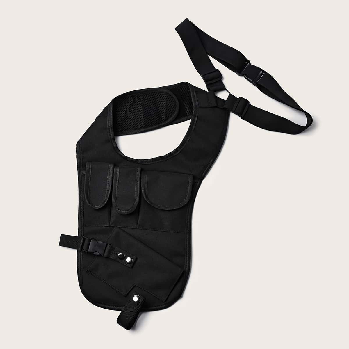 

Guys Chest Harness Tank Bag, Black