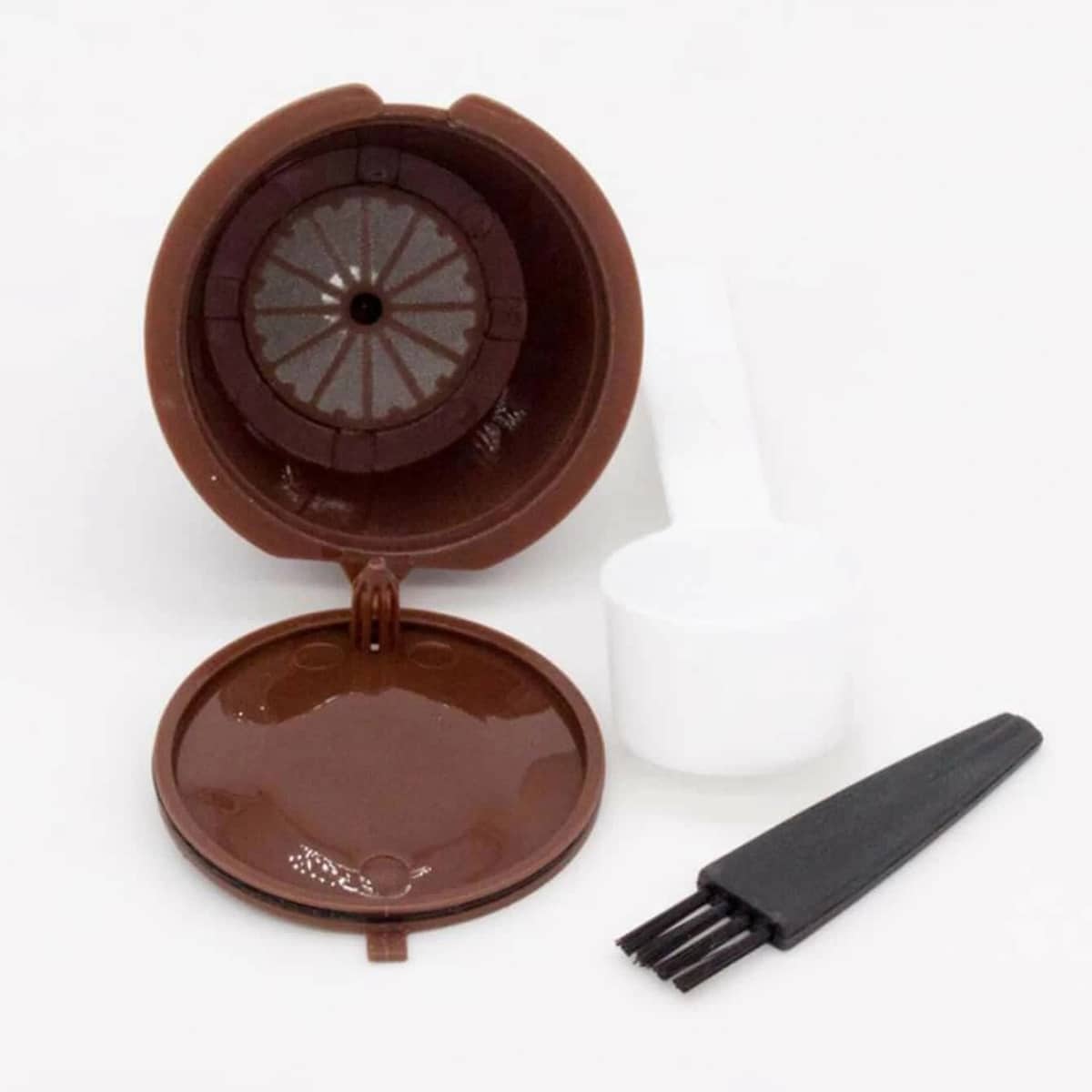 

1pc Reusable Dolce Gusto Coffee Filter Cup, Coffee brown