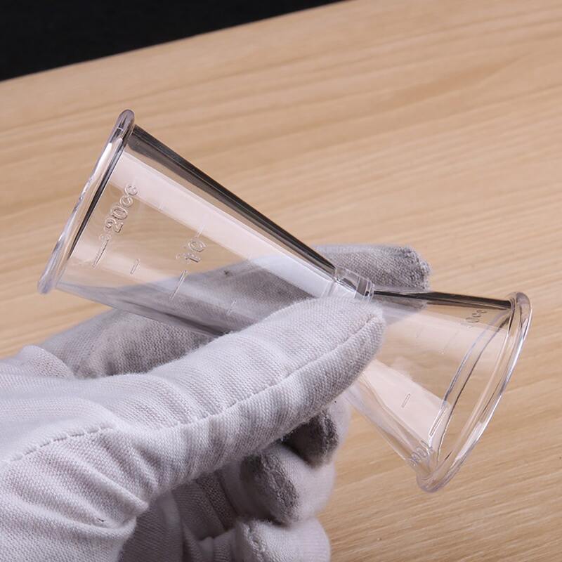 

1pc Transparent Measurement Ounce Cup, Clear