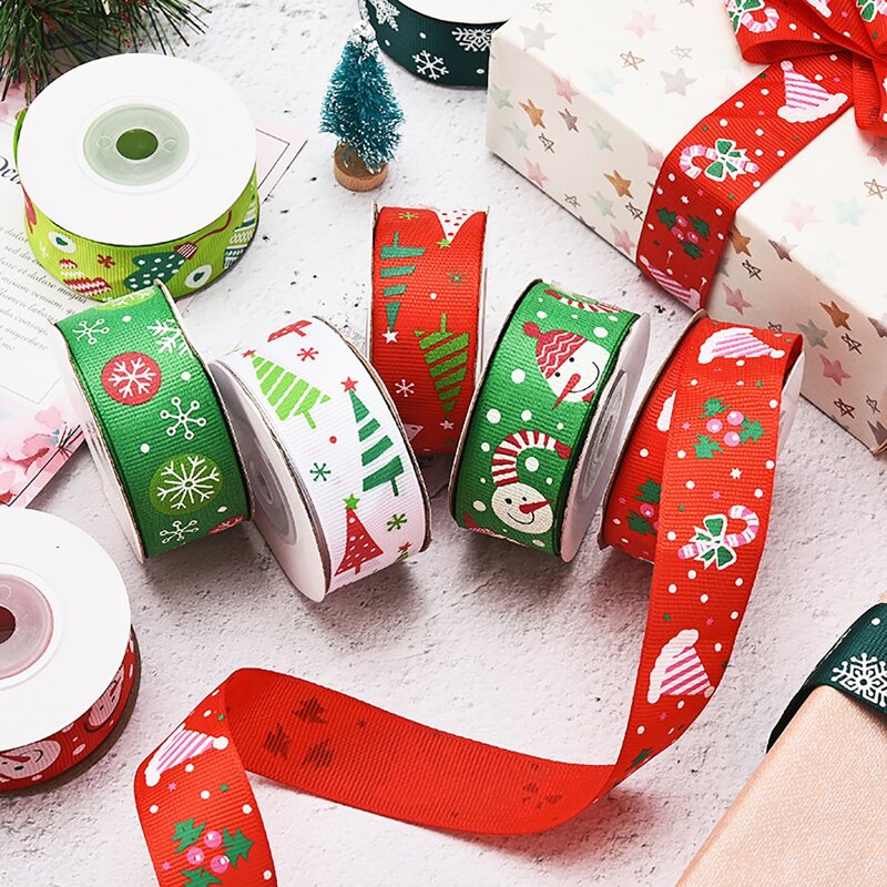 

Random 1roll Christmas Gift Wrapping Ribbon, Multicolor