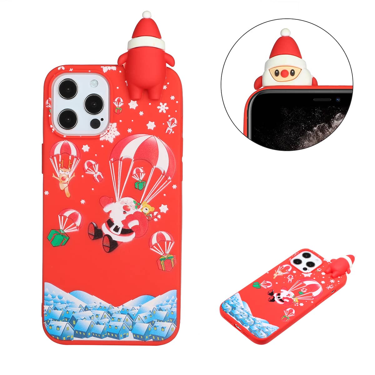 

Christmas Santa Claus Design iPhone Case, Red