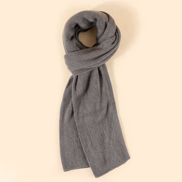 

Men Solid Scarf, Grey