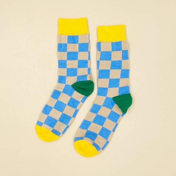 

Plaid Pattern Socks, Multicolor
