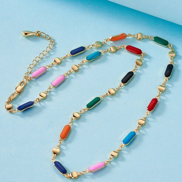 

Colorful Geo Necklace, Multicolor