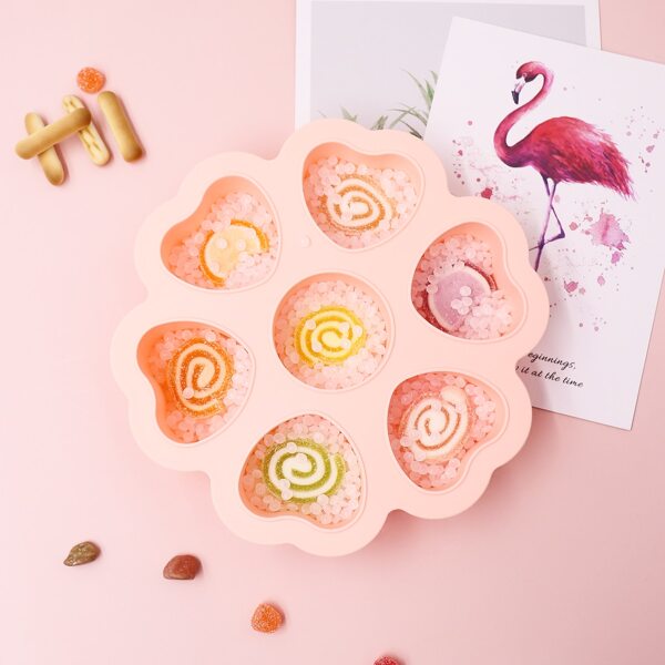 

1pc Heart Shaped Mold With Lid, Pink