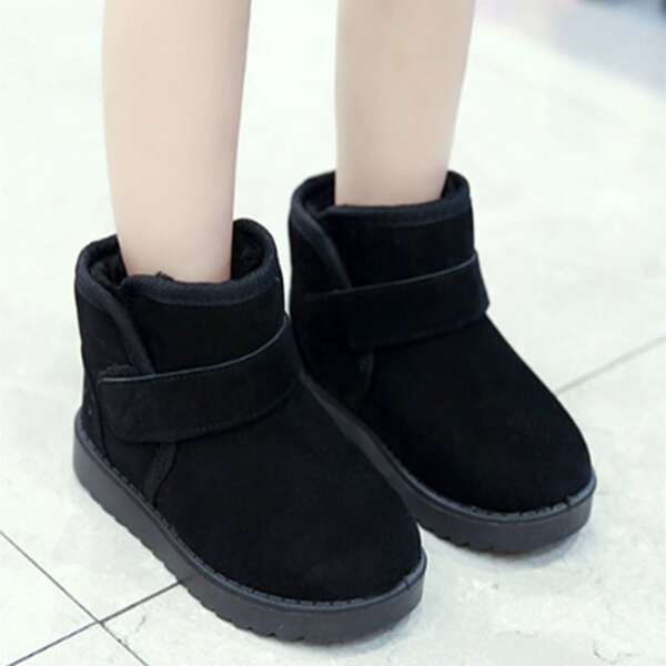 

Boys Velcro Strap Ankle Boots, Black