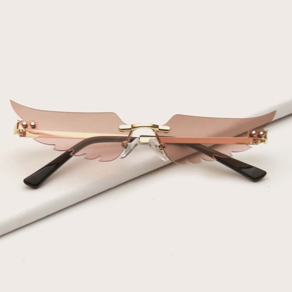 

Kids Wing Rimless Sunglasses, Brown
