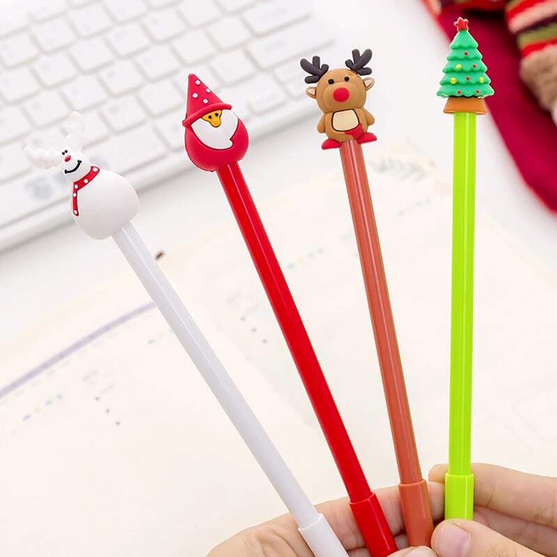 

3pcs Random Christmas Gel Pen, Multicolor