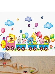 兒童卡通圖案墻面貼紙 - 彩色 - 查看 4