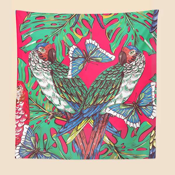 

Parrot Print Tapestry, Multicolor