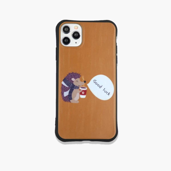 

Hedgehog Print Contrast Frame iPhone Case, Multicolor