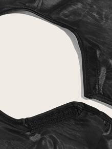 Household use convenient shaving and beard cloth clean beard cloth no trace sticky hook shape haircut shaving cloth 3 black - Black - View 5