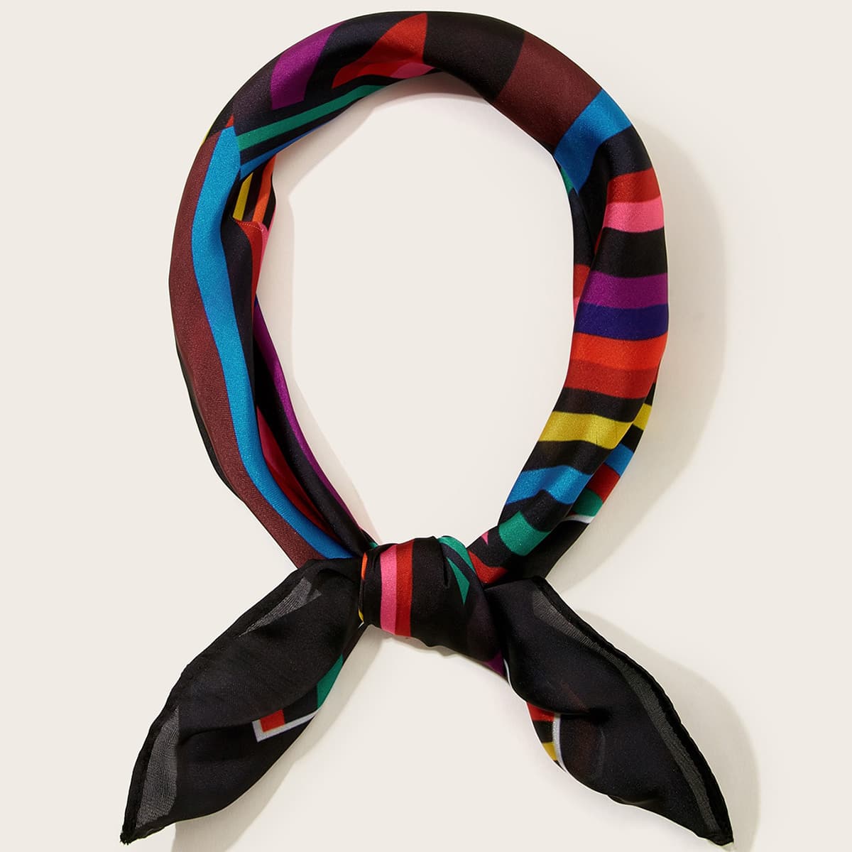 

Colorblock Striped Bandana, Multicolor