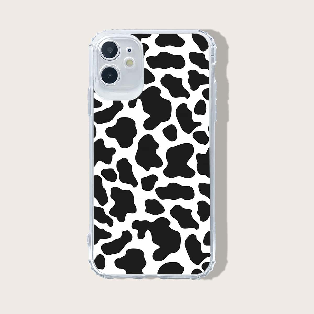 

Cow Print iPhone Case, Black and white