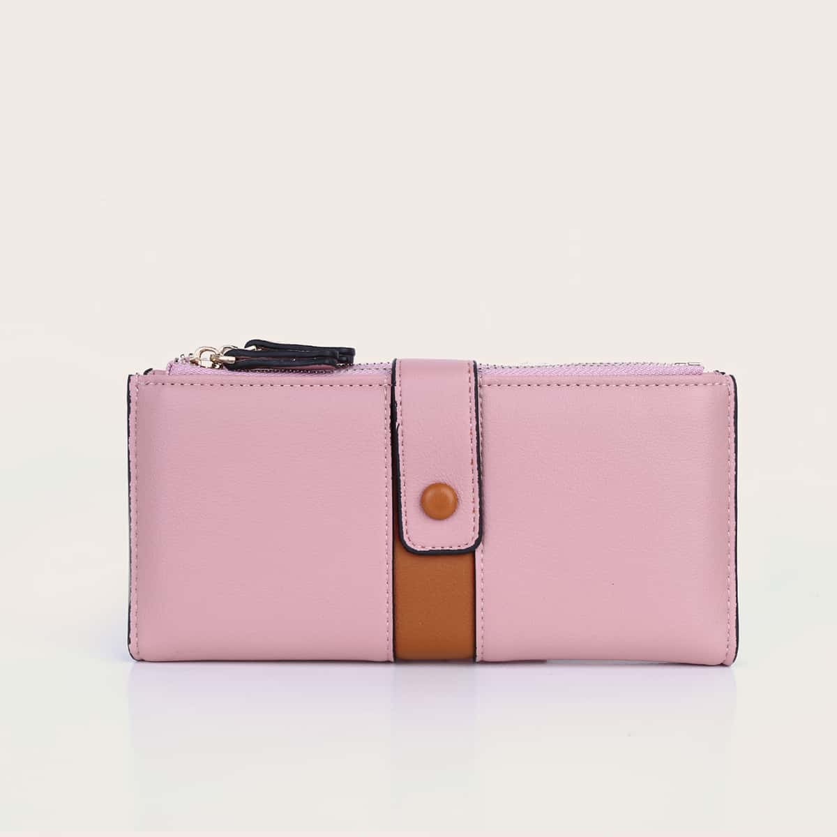 

Double Zip Purse, Baby pink