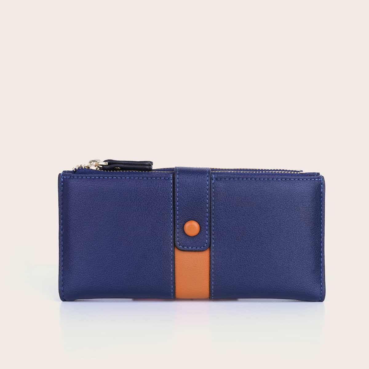 

Double Zip Purse, Blue