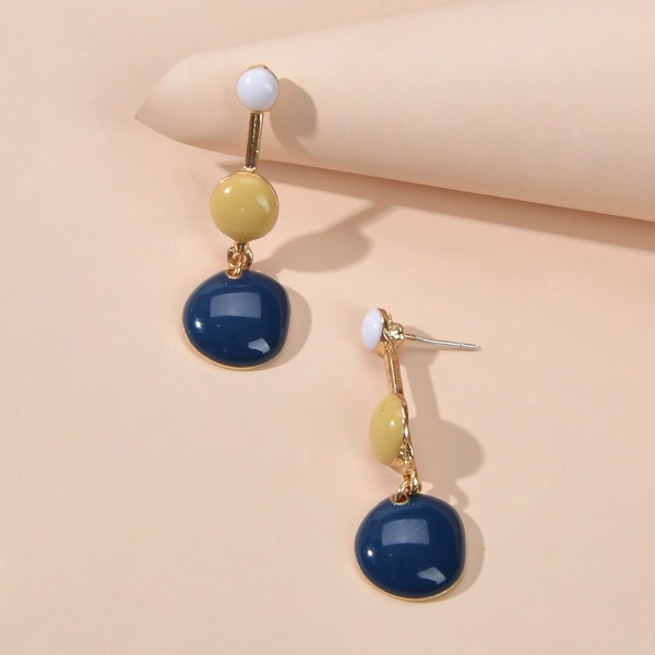 

Round Decor Drop Earrings, Multicolor