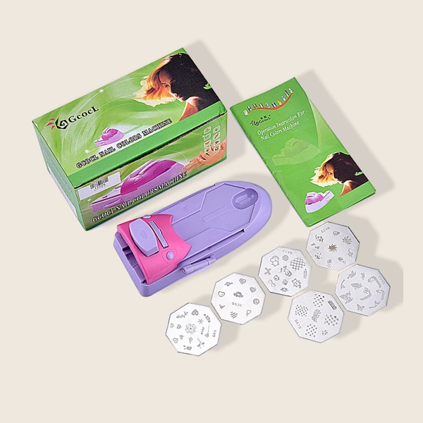 

1pc Nail Art DIY Printer & 6pcs Stamping Plate, Multicolor