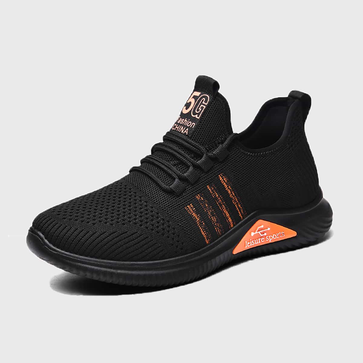 

Guys Lace Up Decor Low Top Sneakers, Black