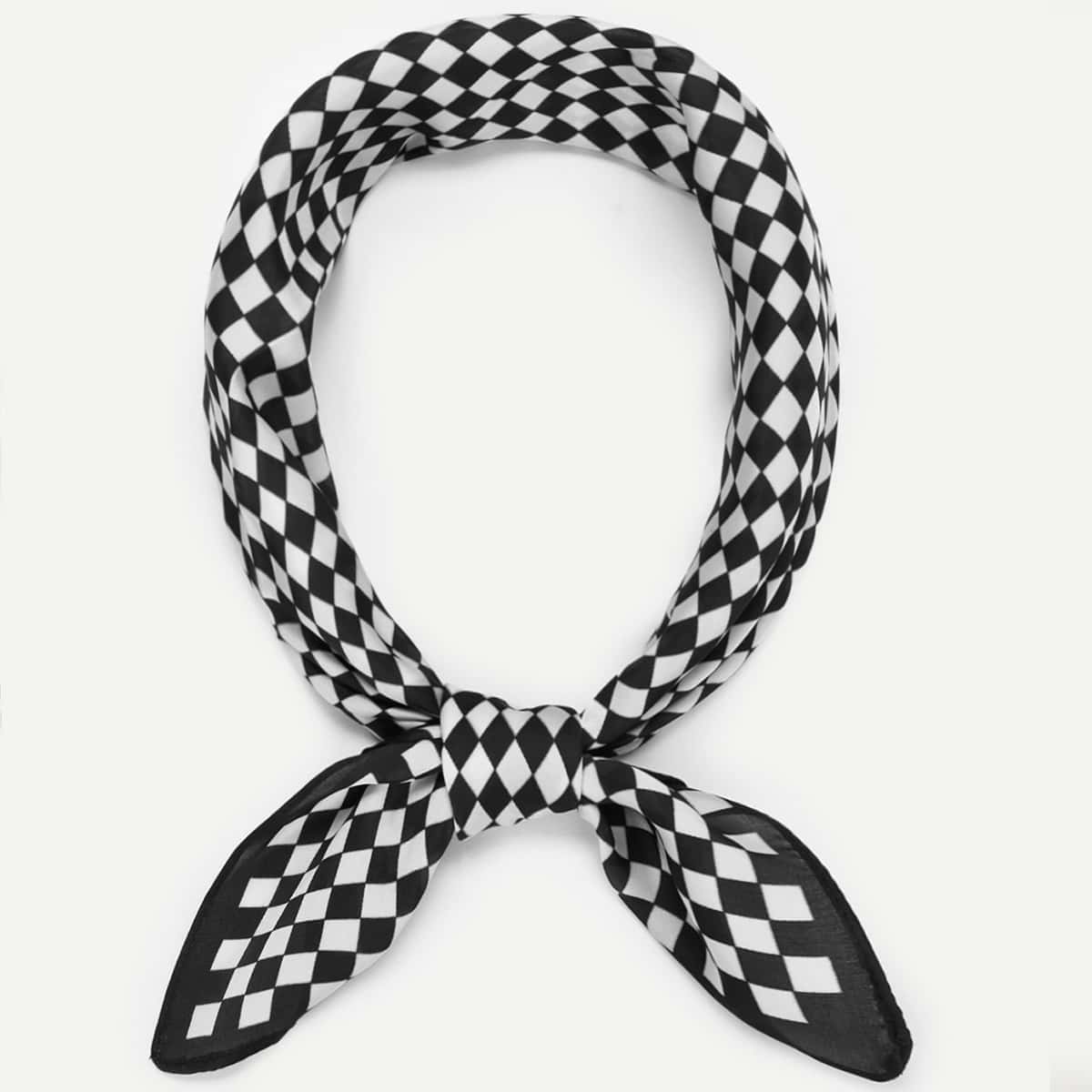 

Checked Print Bandana, Multicolor