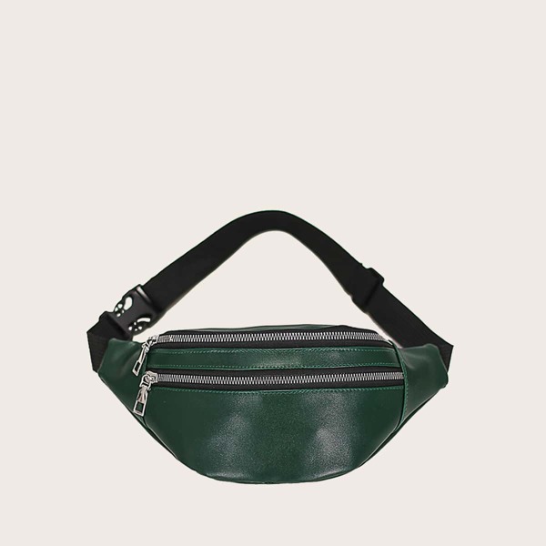 

Zipper Front Fanny Pack, Green