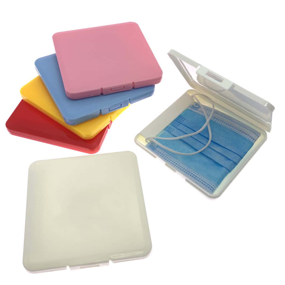 

1pc Random Face Mask Storage Box, Multicolor
