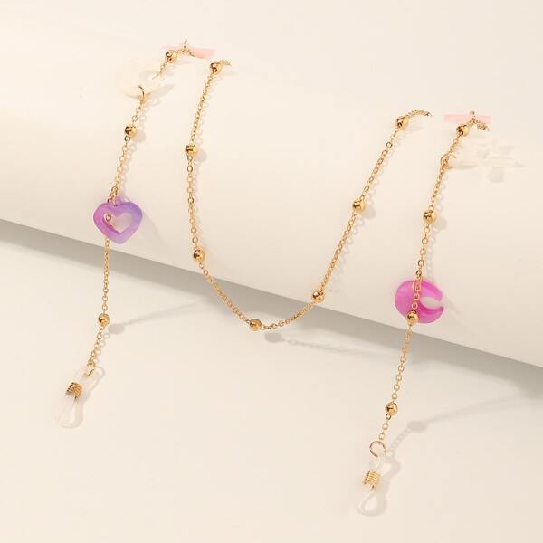 

Toddler Girls Heart Charm Glasses Chain, Multicolor