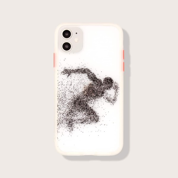 

Contrast Frame Figure Graphic iPhone Case, Clear