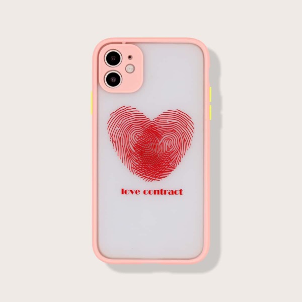 

Чехол для iPhone с принтом сердечка, Многоцветный