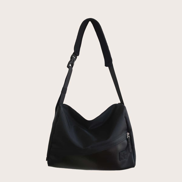 

Men Large Capacity Hobo Bag, Black