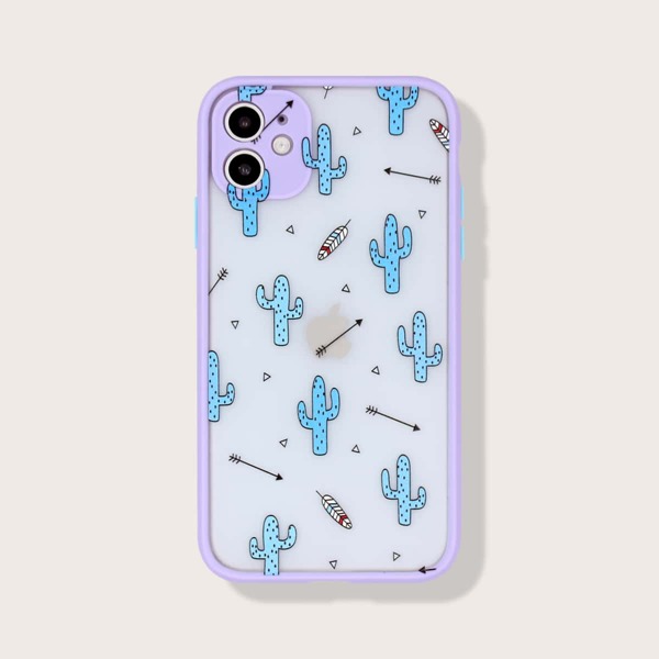

Чехол для iPhone с принтом кактуса, Многоцветный