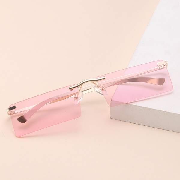 

Rimless Rectangle Frame Sunglasses