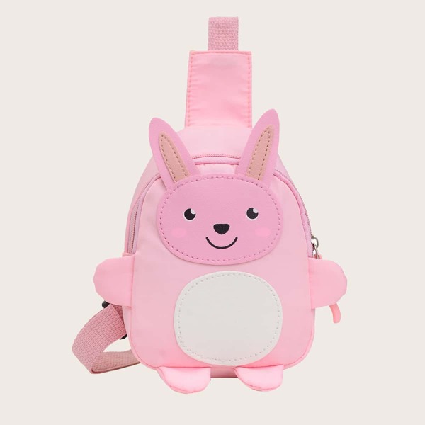 

Girls Cartoon Design Sling Bag, Pink