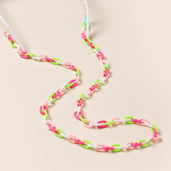 

Toddler Kids Color Block Glasses Chain, Multicolor
