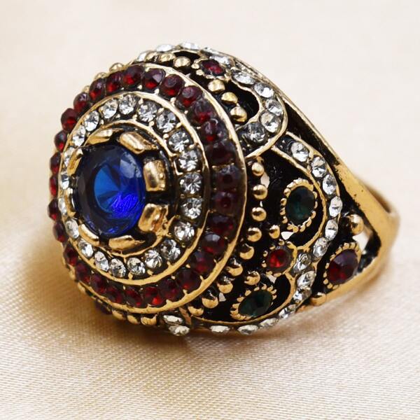 

Rhinestone Decor Ring, Multicolor