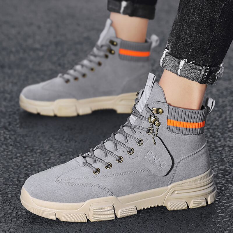 

Guys Lace-up Front Ankle Boots, Grey