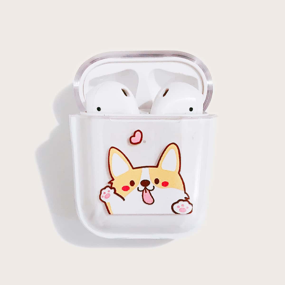 

Dog Print Transparent AirPods Case, Clear