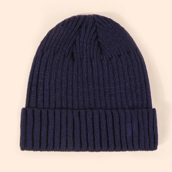 

Men Plain Warm Beanie, Navy blue