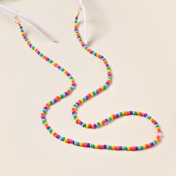 

Toddler Kids Colorful Beaded Glasses Chain, Multicolor