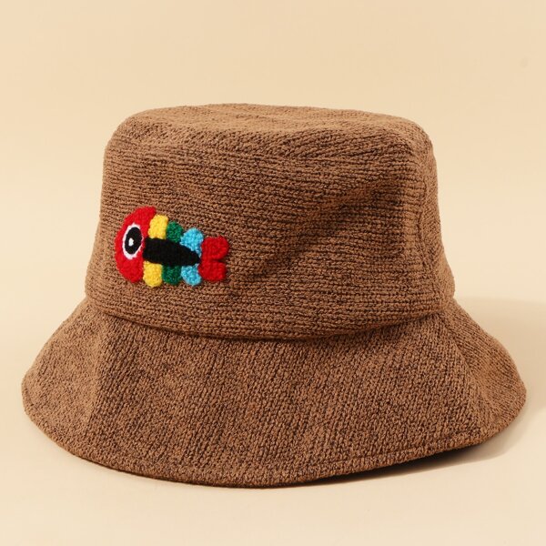

Men Knit Bucket Hat, Brown