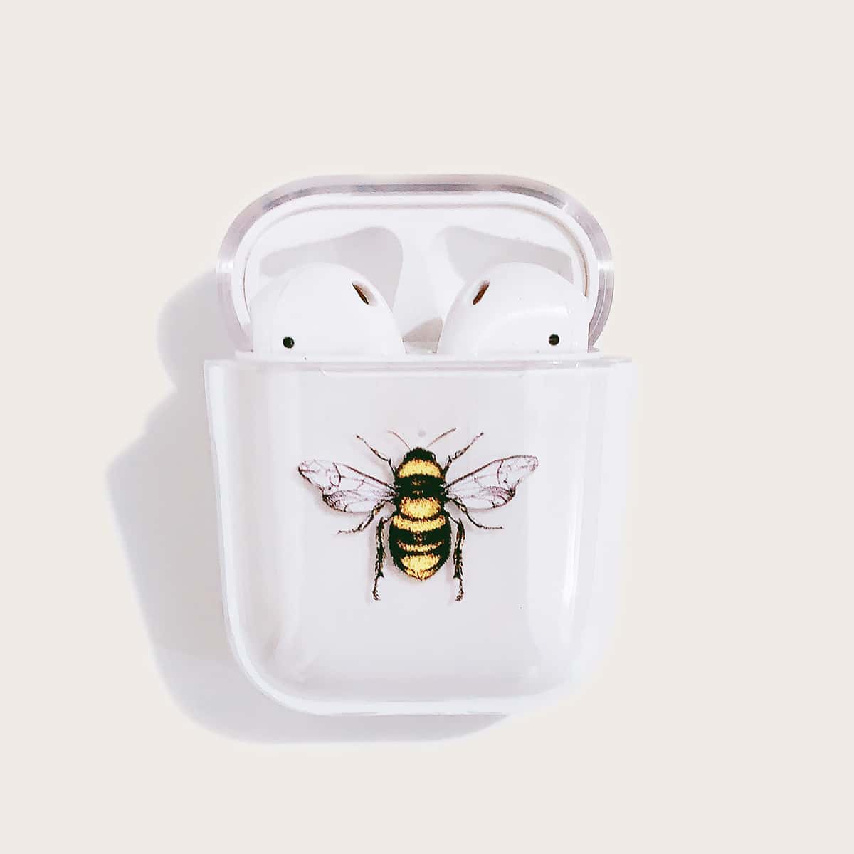 

Bee Print Transparent AirPods Case, Clear