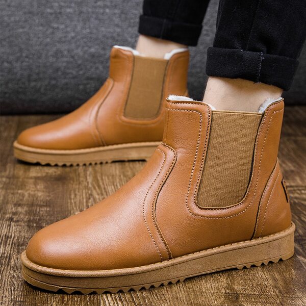 

Men Faux Fur Lined Ankle Boots, Khaki