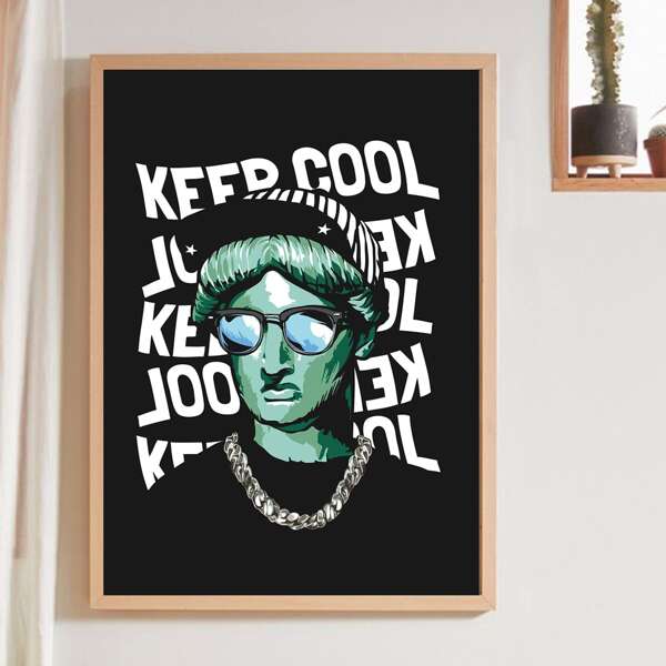 

Figure Graphic Wall Painting Without Frame, Black